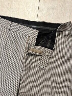 Hugo Boss Men's Modern-Fit Houndstooth Suit Separate Pants-Tailored-34/32